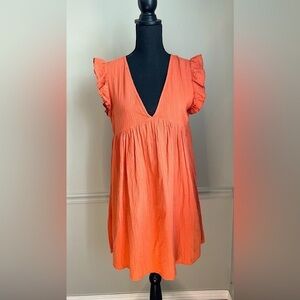 WOMEN’S Tangerine V Neck Sleeveless Dress Size M